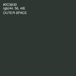#2C3830 - Outer Space Color Image